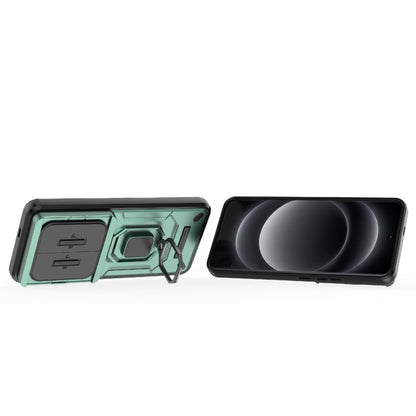 For Xiaomi 14 Ultra Sliding Camshield TPU + PC Shockproof Phone Case with Holder(Green) - free shipping - PMC Jewellery - Order now!