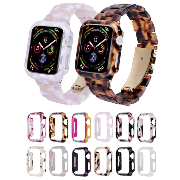 For Apple Watch Ultra 2 / Ultra 49mm Printed Resin PC Watch Case(Black Pink)
