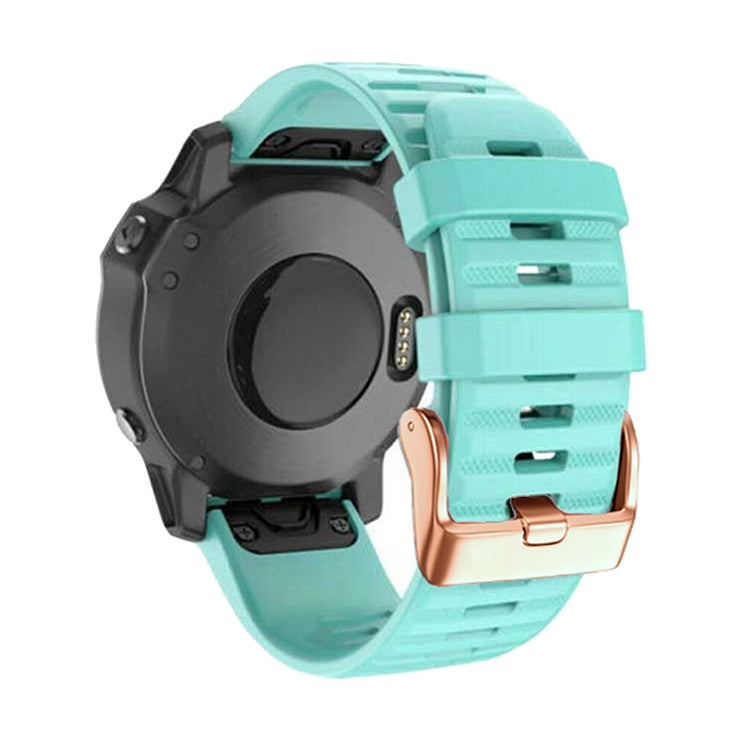 For Garmin Fenix 7S / 6S Pro / 5S Plus 20mm Rose Gold Buckle Quick Release Silicone Watch Band(Mint Green) - free shipping - PMC TechLife - Order now!