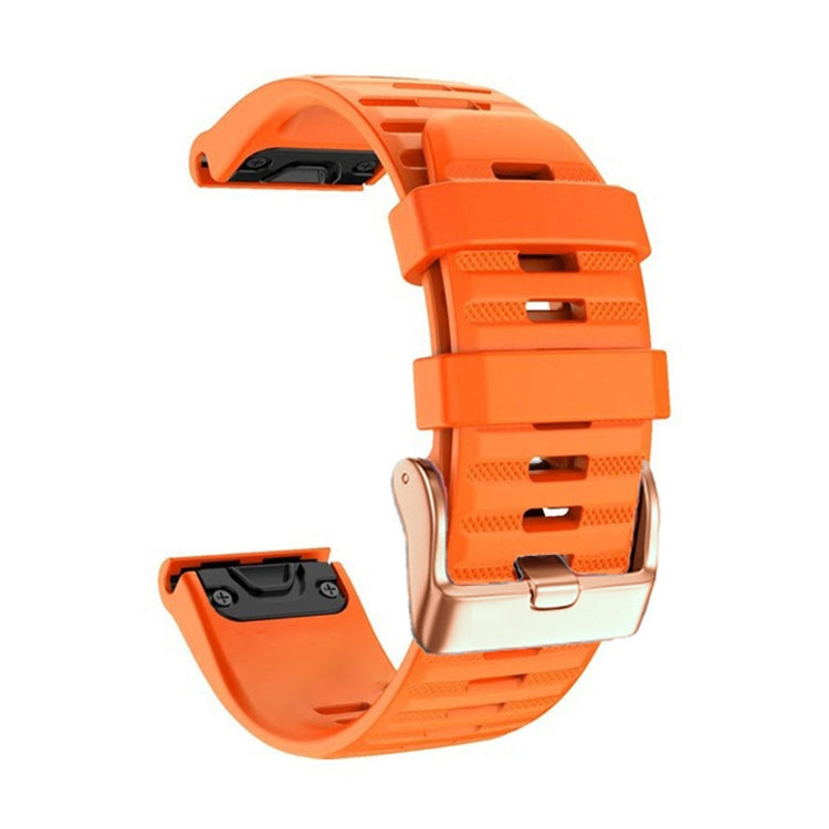 For Garmin Fenix 7S / 6S Pro / 5S Plus 20mm Rose Gold Buckle Quick Release Silicone Watch Band(Orange) - free shipping - PMC TechLife - Order now!