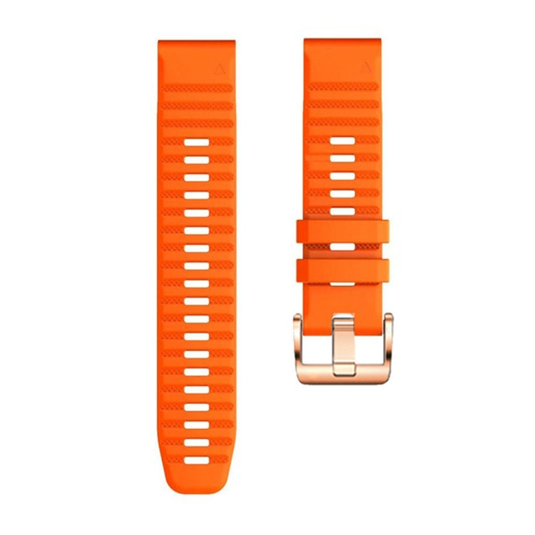 For Garmin Fenix 7S / 6S Pro / 5S Plus 20mm Rose Gold Buckle Quick Release Silicone Watch Band(Orange) - free shipping - PMC TechLife - Order now!
