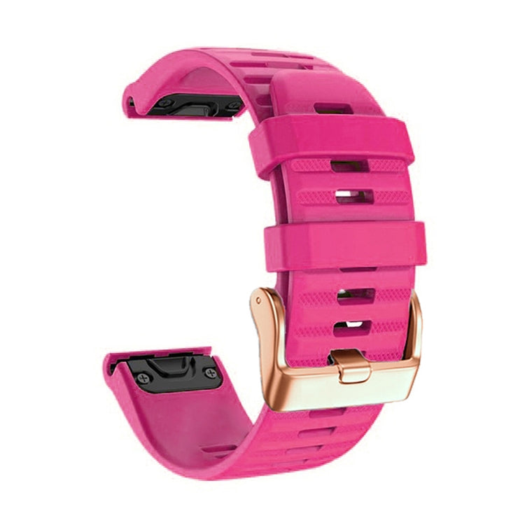 For Garmin Fenix 7S / 6S Pro / 5S Plus 20mm Rose Gold Buckle Quick Release Silicone Watch Band(Pink) - free shipping - PMC TechLife - Order now!