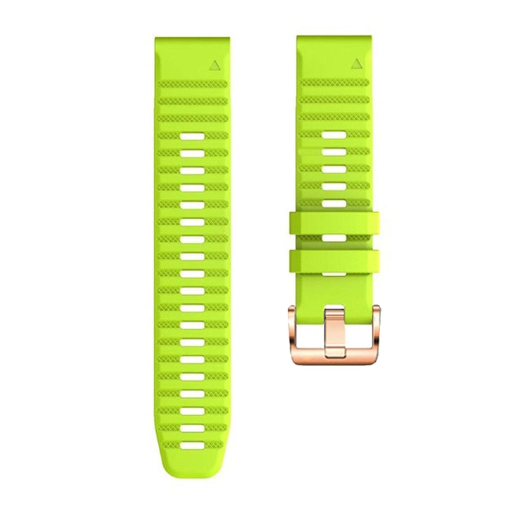 For Garmin Fenix 7S / 6S Pro / 5S Plus 20mm Rose Gold Buckle Quick Release Silicone Watch Band(Green) - free shipping - PMC TechLife - Order now!