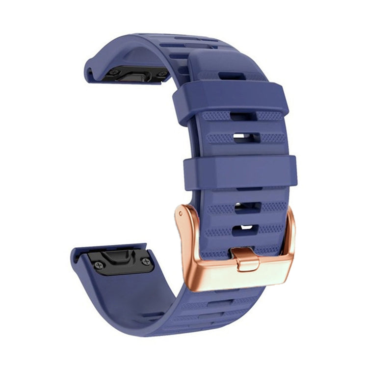 For Garmin Fenix 7S / 6S Pro / 5S Plus 20mm Rose Gold Buckle Quick Release Silicone Watch Band(Midnight Blue) - free shipping - PMC TechLife - Order now!