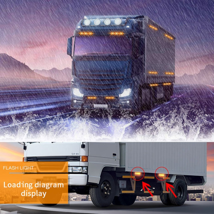 DC12V-24V / 36W Car Truck Emergency Strobe Flash Warning Light 12LEDs Long Ultra-thin Side Lights(Yellow) - Warning Lights by PMC TechLife | Online Shopping South Africa | PMC TechLife | Buy Now Pay Later Mobicred