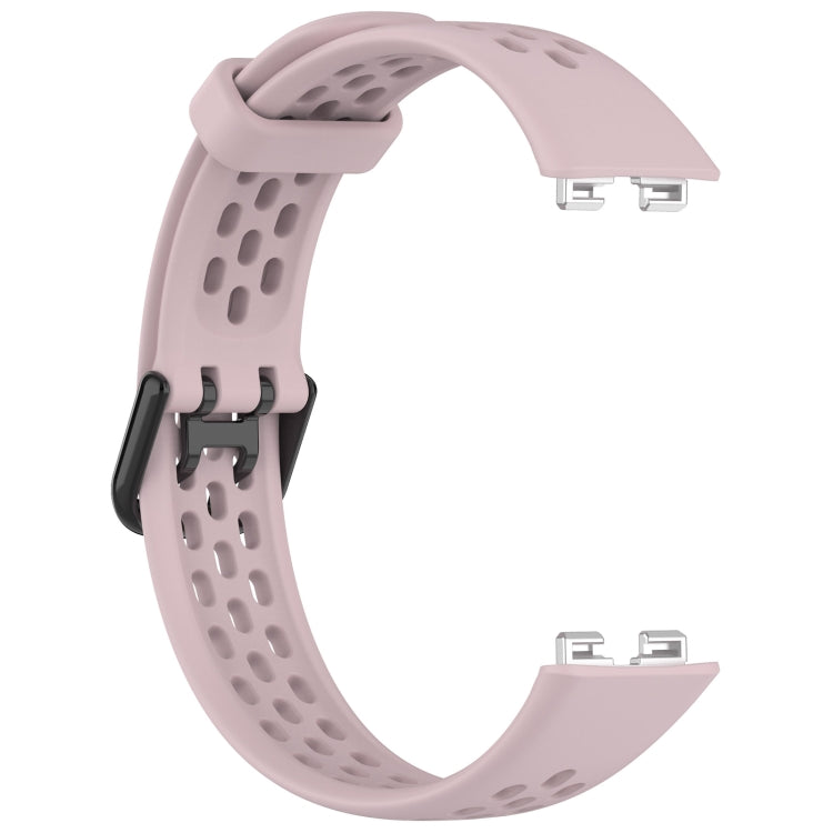 For Huawei Band 10 / 9 / 8 Solid Color Breathable Silicone Watch Band(Pink) - Watch Bands by PMC TechLife | Online Shopping South Africa | PMC TechLife | Buy Now Pay Later Mobicred
