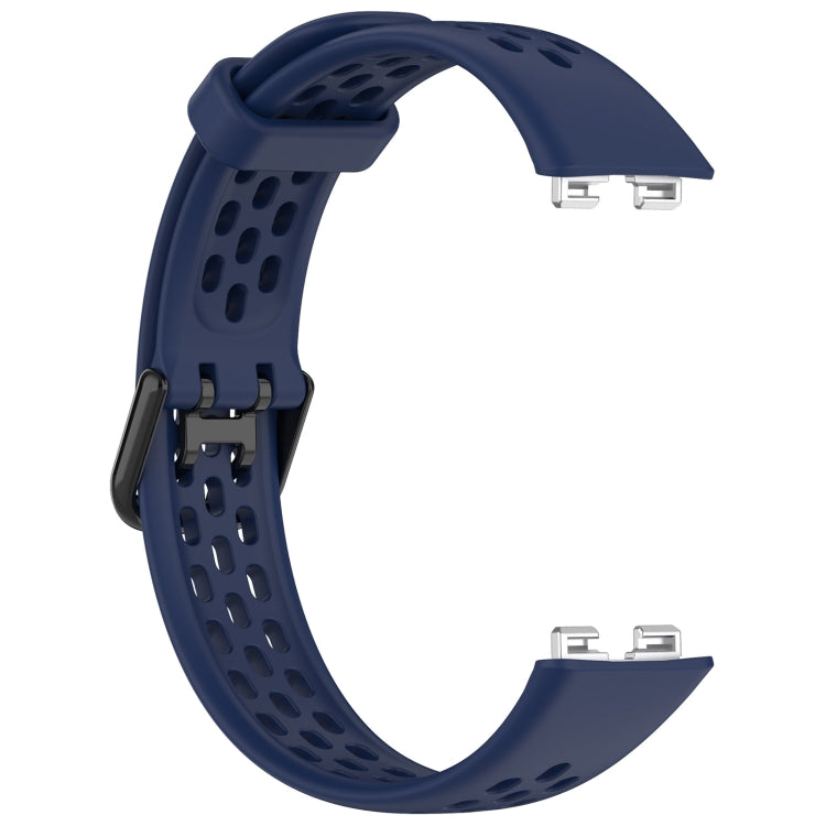 For Huawei Band 10 / 9 / 8 Solid Color Breathable Silicone Watch Band(Midnight Blue) - Watch Bands by PMC TechLife | Online Shopping South Africa | PMC TechLife | Buy Now Pay Later Mobicred