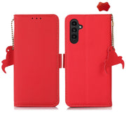 For Samsung Galaxy S24+ Side-Magnetic TJ Genuine Leather RFID Phone Case(Red)