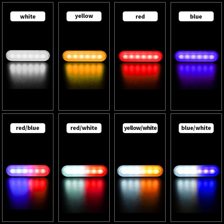 DC12V-24V / 18W Car Truck Emergency Strobe Flash Warning Light 6LEDs Ultra-thin Side Lights(Red) - Warning Lights by PMC TechLife | Online Shopping South Africa | PMC TechLife | Buy Now Pay Later Mobicred