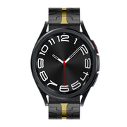 For Samsung Galaxy Watch 6 / 6 Classic Stainless Steel Metal Watch Band(Black Gold)