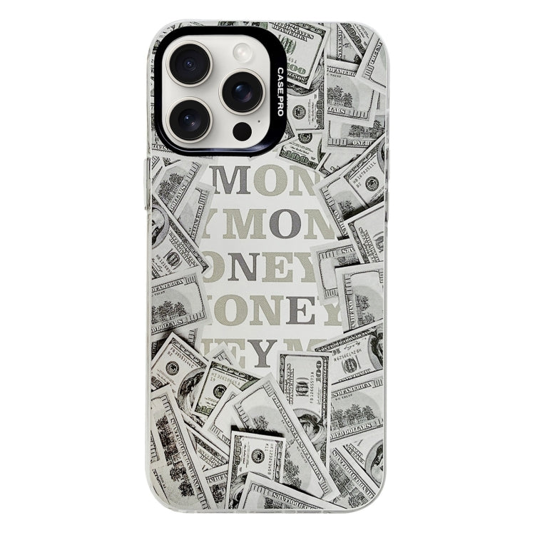 For iPhone 16 Pro Max Electroplated Silver Series PC Protective Phone Case(Money) - free shipping - PMC TechLife - Order now!