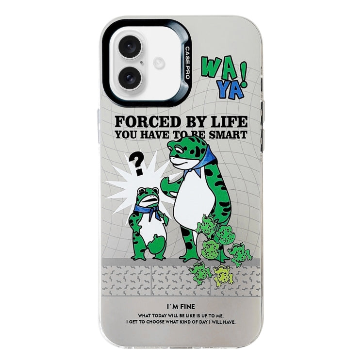 For iPhone 16 Electroplated Silver Series PC Protective Phone Case(Frog) - free shipping - PMC TechLife - Order now!