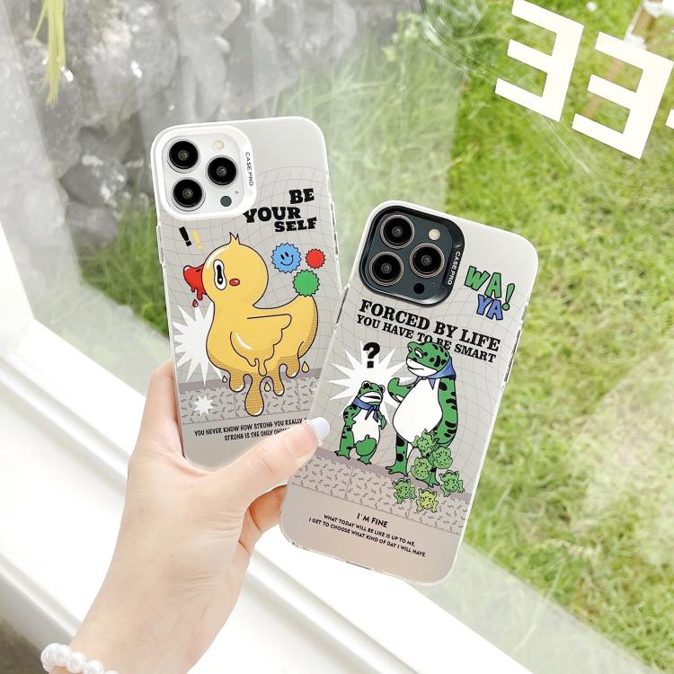 For iPhone 16 Plus Electroplated Silver Series PC Protective Phone Case(Cartoon) - iPhone 16 Plus Cases by PMC TechLife | Online Shopping South Africa | PMC TechLife | Buy Now Pay Later Mobicred