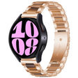 For Samsung Galaxy Watch 6 / 6 Classic Three Bead Resin Metal Watch Band(Rose Gold Brown) - free shipping - PMC TechLife - Order now!