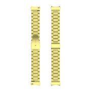 For Samsung Galaxy Watch 6 / 6 Classic Three Bead Stainless Steel Watch Band(Gold)
