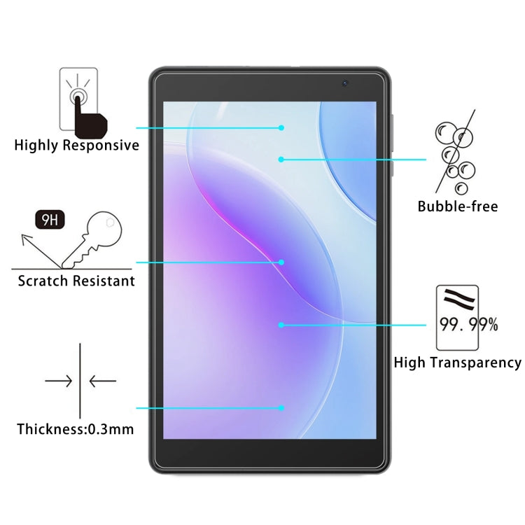 For Blackview Tab 50 WiFi 8.0 2pcs 9H 0.3mm Explosion-proof Tempered Glass Film