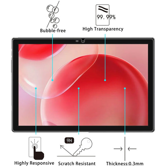 For Blackview Tab 9 WiFi 10.1 2pcs 9H 0.3mm Explosion-proof Tempered Glass Film