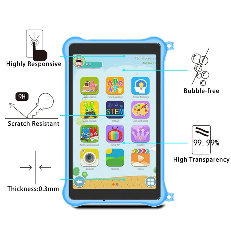 For Blackview Tab 50 kids 8.0 25pcs 9H 0.3mm Explosion-proof Tempered Glass Film