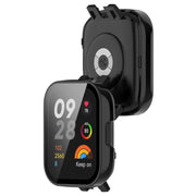 For Redmi Watch 3 Lite / Redmi Watch 3 Active PC + Tempered Film Integrated Watch Protective Case(Black)