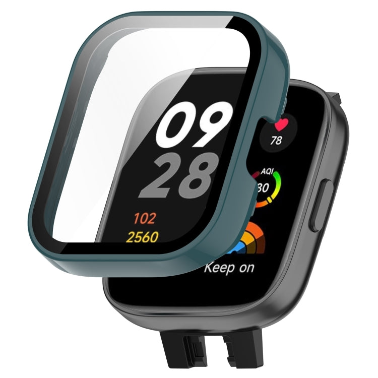 For Redmi Watch 3 Lite / Redmi Watch 3 Active PC + Tempered Film Integrated Watch Protective Case(Pine Green) - free shipping - PMC TechLife - Order now!