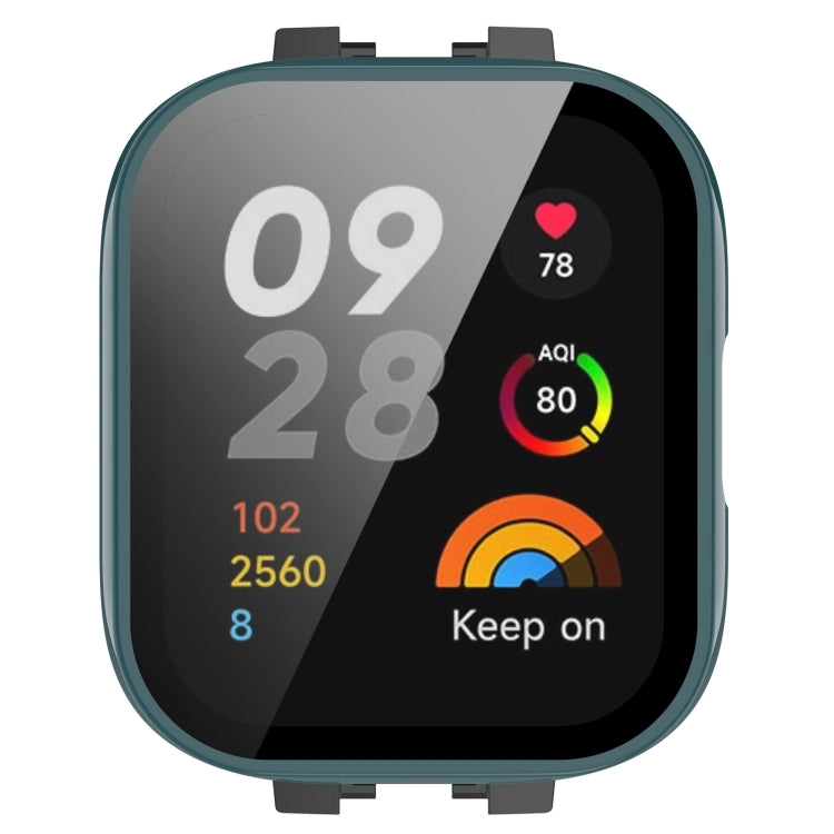 For Redmi Watch 3 Lite / Redmi Watch 3 Active PC + Tempered Film Integrated Watch Protective Case(Pine Green) - free shipping - PMC TechLife - Order now!
