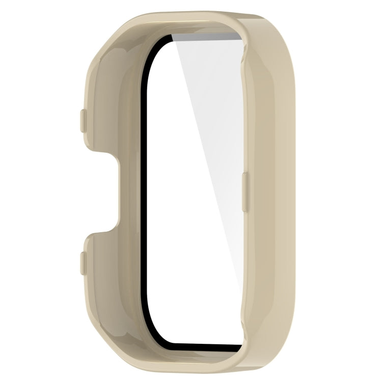 For Redmi Watch 3 Lite / Redmi Watch 3 Active PC + Tempered Film Integrated Watch Protective Case(Ivory White) - Watch Cases by PMC TechLife | Online Shopping South Africa | PMC TechLife