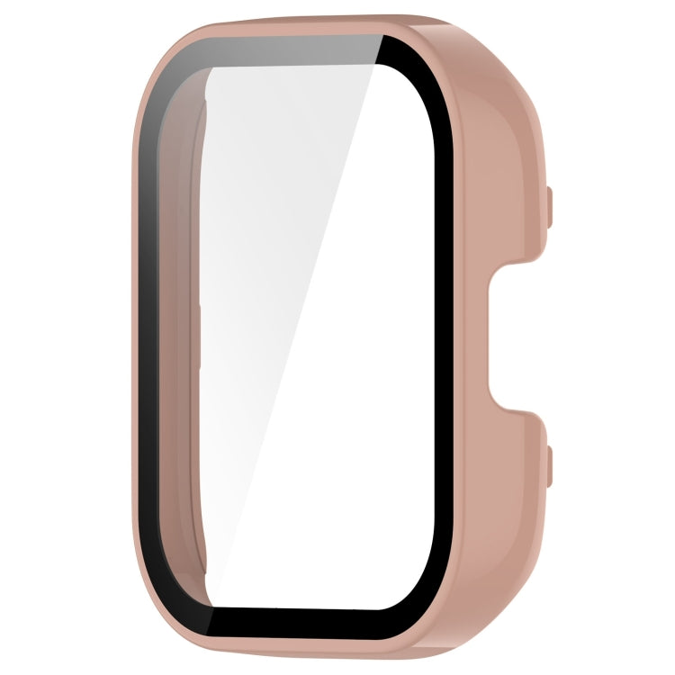 For Redmi Watch 3 Lite / Redmi Watch 3 Active PC + Tempered Film Integrated Watch Protective Case(Pink) - Watch Cases by PMC TechLife | Online Shopping South Africa | PMC TechLife