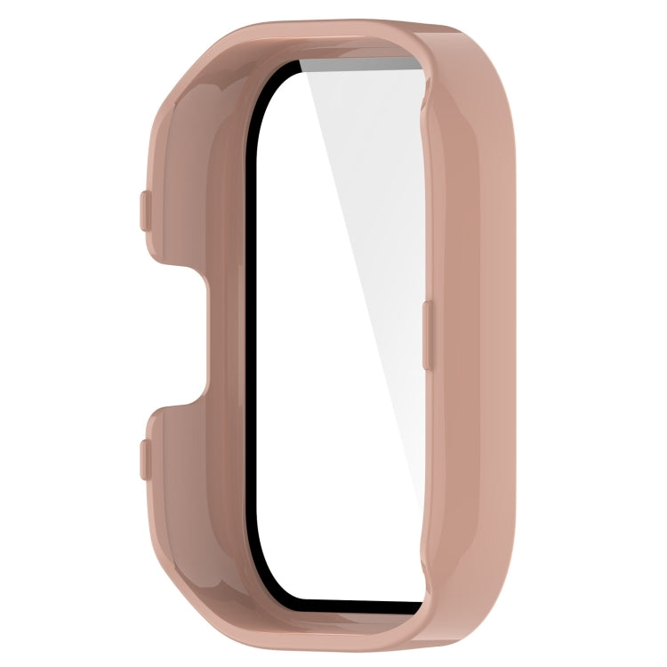 For Redmi Watch 3 Lite / Redmi Watch 3 Active PC + Tempered Film Integrated Watch Protective Case(Pink) - Watch Cases by PMC TechLife | Online Shopping South Africa | PMC TechLife