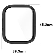 For Xiaomi Mi Watch Lite 3 PC + Tempered Film Integrated Watch Protective Case(Transparent)