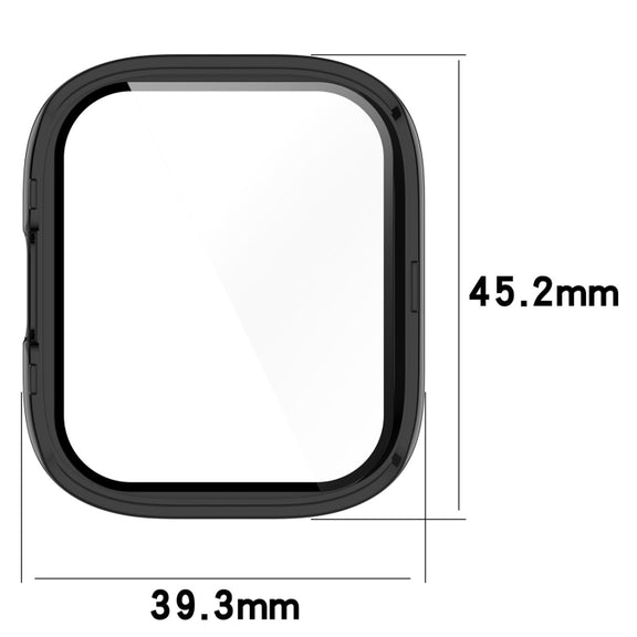 For Xiaomi Mi Watch Lite 3 PC + Tempered Film Integrated Watch Protective Case(Transparent)