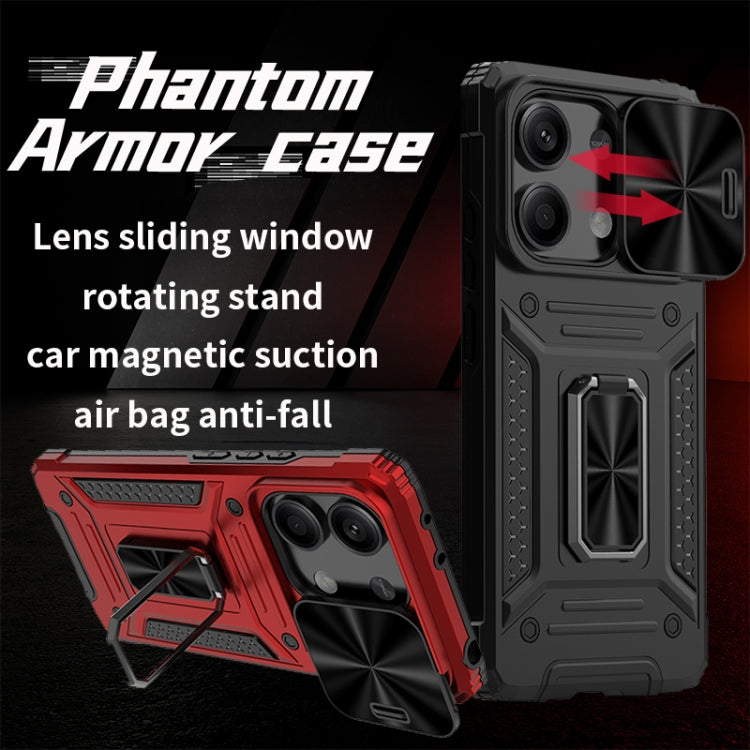 For Xiaomi Redmi Note 13 5G Camshield Robot TPU Hybrid PC Phone Case(Blue) - Note 13 Cases by PMC TechLife | Online Shopping South Africa | PMC TechLife | Buy Now Pay Later Mobicred