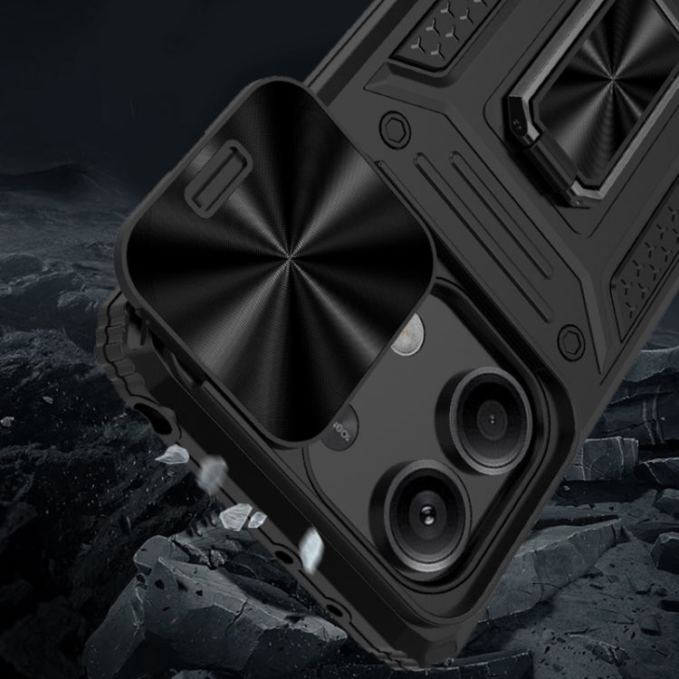 For Xiaomi Redmi Note 13 5G Camshield Robot TPU Hybrid PC Phone Case(Blue) - Note 13 Cases by PMC TechLife | Online Shopping South Africa | PMC TechLife | Buy Now Pay Later Mobicred