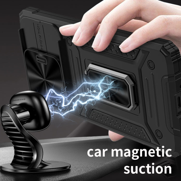 For Xiaomi Redmi Note 13 5G Camshield Robot TPU Hybrid PC Phone Case(Blue) - Note 13 Cases by PMC TechLife | Online Shopping South Africa | PMC TechLife | Buy Now Pay Later Mobicred