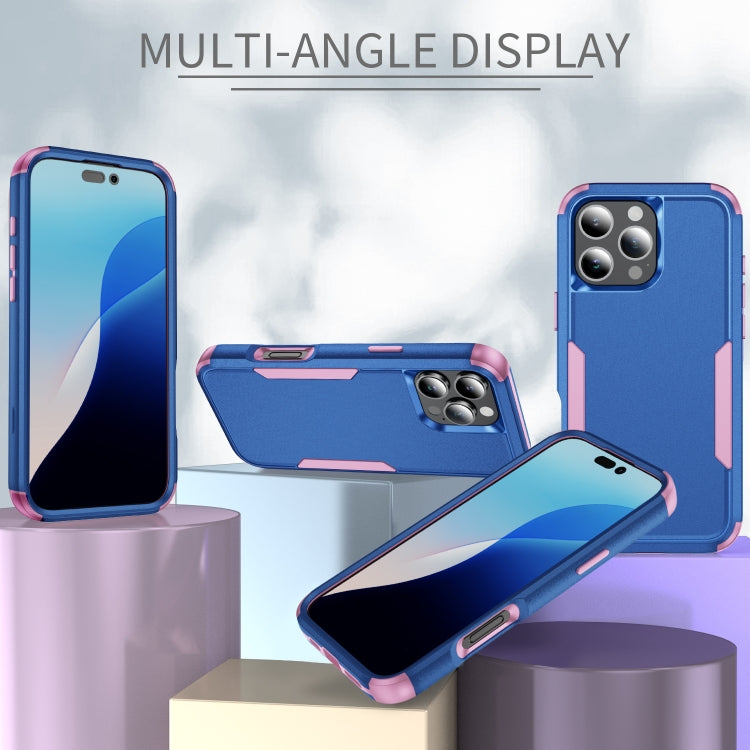 For iPhone 16 Pro Commuter Shockproof TPU + PC Phone Case(Royal Blue+Pink) - iPhone 16 Pro Cases by PMC TechLife | Online Shopping South Africa | PMC TechLife | Buy Now Pay Later Mobicred
