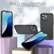 For iPhone 16 Pro Commuter Shockproof TPU + PC Phone Case(Black)