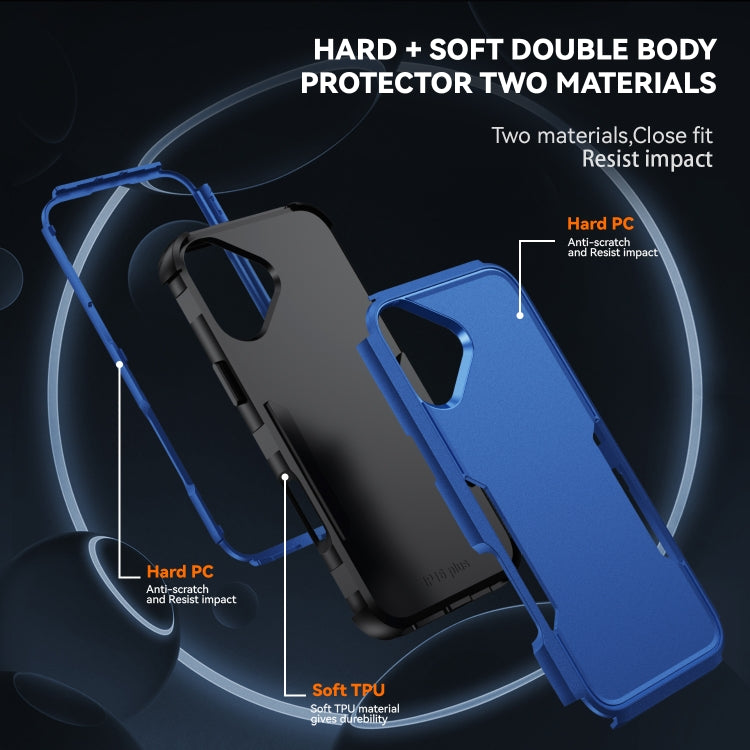 For iPhone 16 Plus Commuter Shockproof TPU + PC Phone Case(Royal Blue+Black) - iPhone 16 Plus Cases by PMC TechLife | Online Shopping South Africa | PMC TechLife | Buy Now Pay Later Mobicred