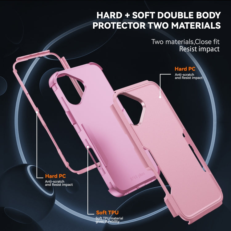 For iPhone 16 Plus Commuter Shockproof TPU + PC Phone Case(Pink) - iPhone 16 Plus Cases by PMC TechLife | Online Shopping South Africa | PMC TechLife | Buy Now Pay Later Mobicred