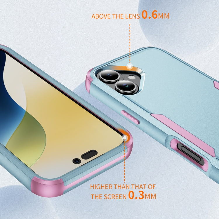 For iPhone 16 Plus Commuter Shockproof TPU + PC Phone Case(Grey Green+Pink) - iPhone 16 Plus Cases by PMC TechLife | Online Shopping South Africa | PMC TechLife | Buy Now Pay Later Mobicred