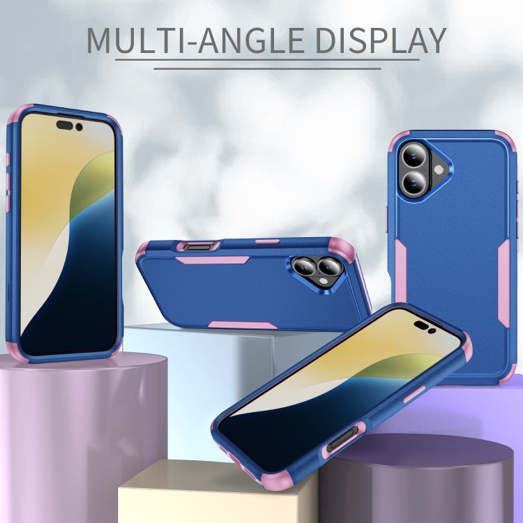 For iPhone 16 Commuter Shockproof TPU + PC Phone Case(Royal Blue+Pink) - iPhone 16 Cases by PMC TechLife | Online Shopping South Africa | PMC TechLife | Buy Now Pay Later Mobicred