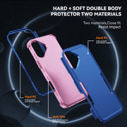 For iPhone 16 Commuter Shockproof TPU + PC Phone Case(Royal Blue+Pink)