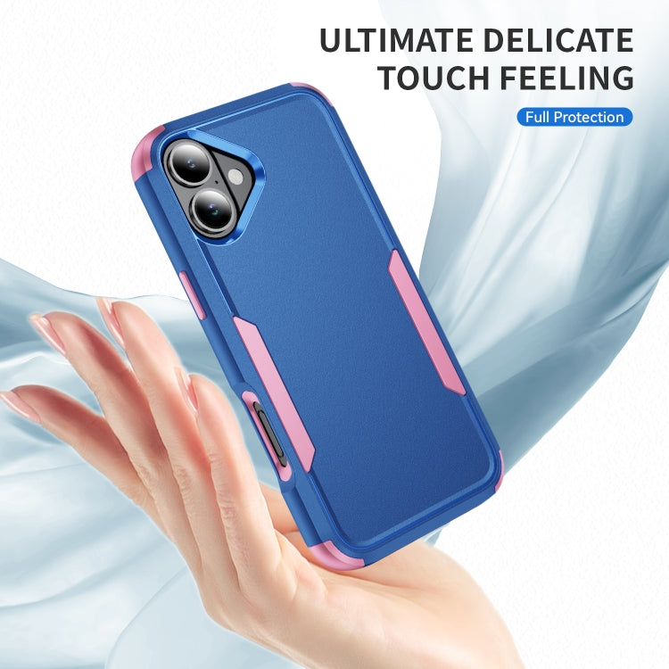 For iPhone 16 Commuter Shockproof TPU + PC Phone Case(Royal Blue+Pink) - iPhone 16 Cases by PMC TechLife | Online Shopping South Africa | PMC TechLife | Buy Now Pay Later Mobicred