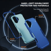 For iPhone 16 Commuter Shockproof TPU + PC Phone Case(Royal Blue+Grey Green)