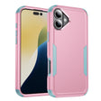 For iPhone 16 Commuter Shockproof TPU + PC Phone Case(Pink+Grey Green) - iPhone 16 Cases by PMC TechLife | Online Shopping South Africa | PMC TechLife | Buy Now Pay Later Mobicred