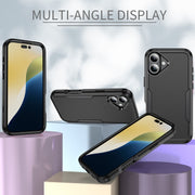 For iPhone 16 Commuter Shockproof TPU + PC Phone Case(Black)