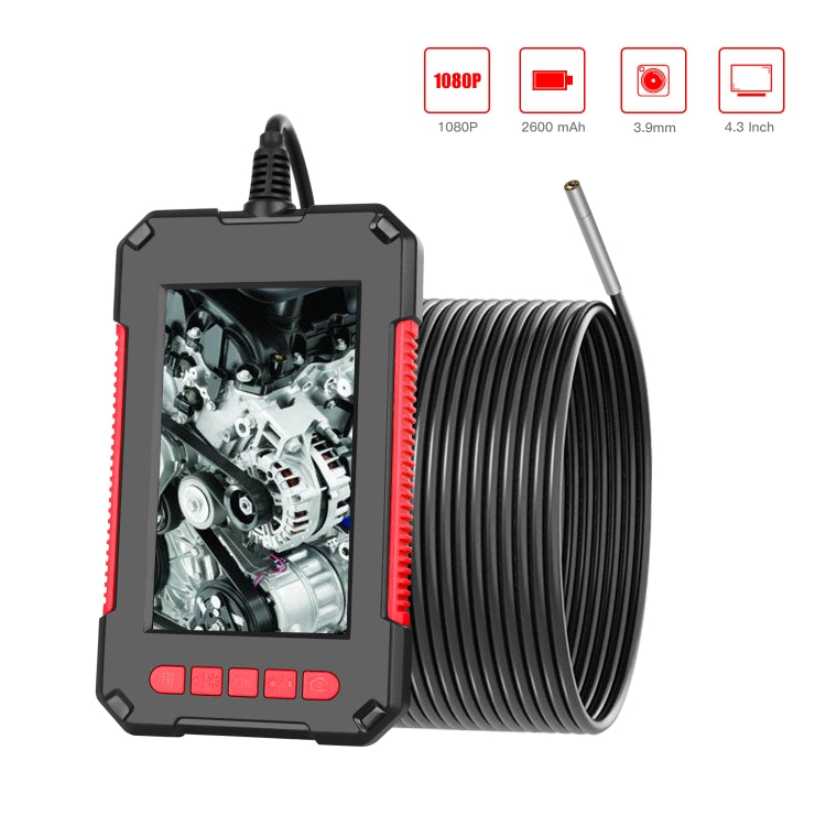 P40 3.9mm Red HD Water-resistant Portable Integrated Hand-held Vertical Screen Industry Endoscope, Length:10m(Hardwire)