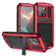 For iPhone 15 Pro Max R-JUST Shockproof Life Waterproof Dust-proof Metal + Silicone Phone Case with Holder(Red) - iPhone 15 Pro Max Cases by R-JUST | Online Shopping South Africa | PMC TechLife | Buy Now Pay Later Mobicred