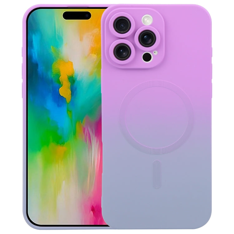 For iPhone 16 Pro Max Liquid TPU Silicone Gradient MagSafe Phone Case(Purple) - iPhone 16 Pro Cases by PMC TechLife | Online Shopping South Africa | PMC TechLife | Buy Now Pay Later Mobicred