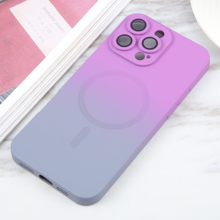For iPhone 16 Pro Max Liquid TPU Silicone Gradient MagSafe Phone Case(Purple) - iPhone 16 Pro Cases by PMC TechLife | Online Shopping South Africa | PMC TechLife | Buy Now Pay Later Mobicred