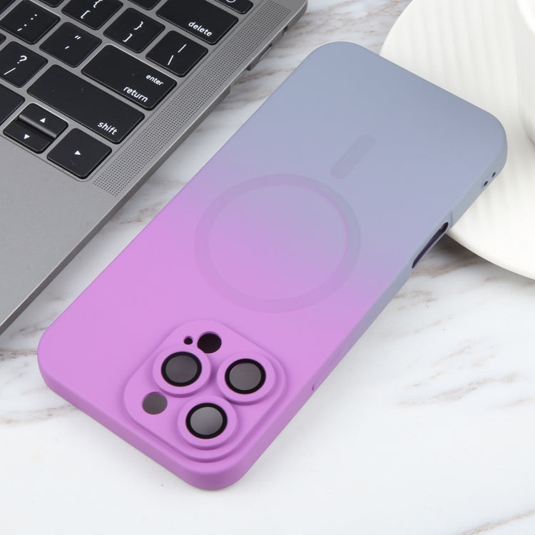 For iPhone 16 Pro Liquid TPU Silicone Gradient MagSafe Phone Case(Purple) - iPhone 16 Pro Cases by PMC TechLife | Online Shopping South Africa | PMC TechLife | Buy Now Pay Later Mobicred