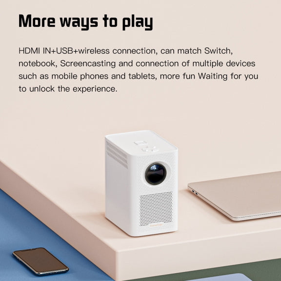 S30 Max Android 10 OS HD Portable WiFi Mobile Projector, Plug Type:US Plug(Black)